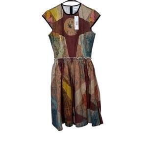 NWT Making The Cut Carnival Painting Geometric Pattern A-Line Dress Size XS